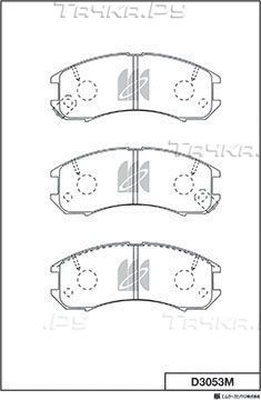 Тормозные колодки MK Kashiyama передние для Mazda MPV II (LW) 1999-2006. Артикул D3053M