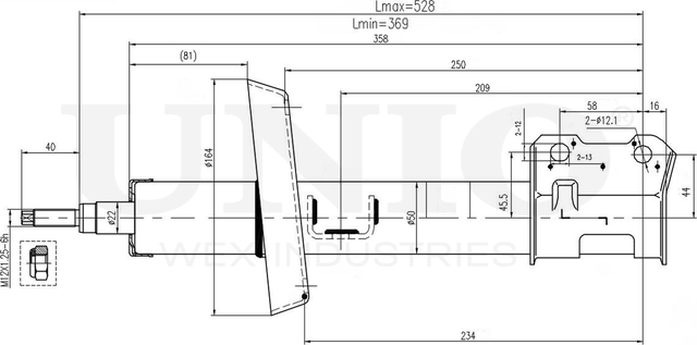Амортизатор подвески (Unio). Артикул SAB-10078