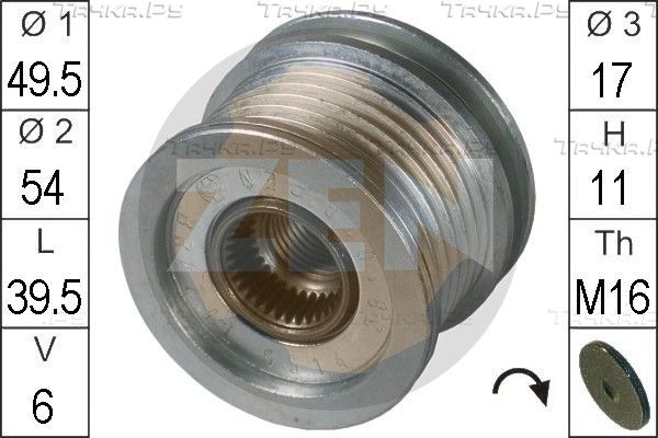Муфта генератора обгонная Era для SEAT Ibiza III 2005-2009. Артикул ZN5514