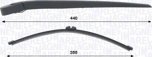 Поводок (рычаг) и щетка стеклоочистителя (дворника) Magneti Marelli для BMW 5 VII (G30/G31) 2017-2026. Артикул 000723180451