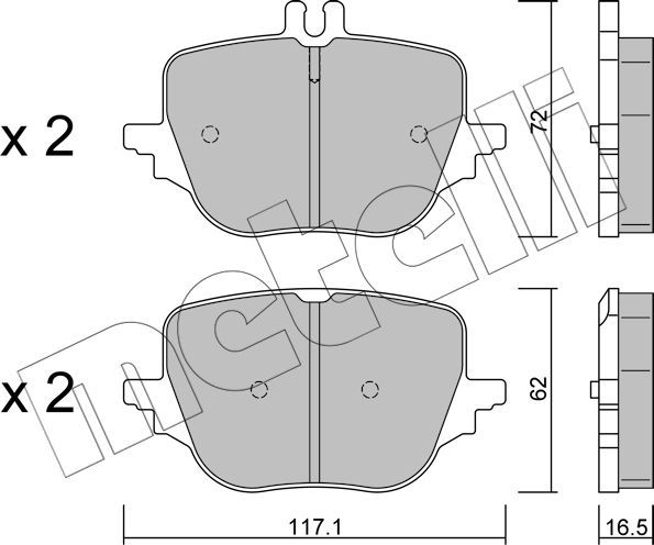 Тормозные колодки Metelli. Артикул 22-1313-0
