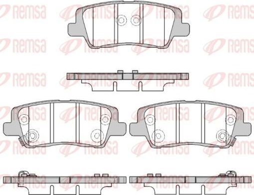 Тормозные колодки Remsa задние для Cadillac ATS I 2013-2019. Артикул 1564.05
