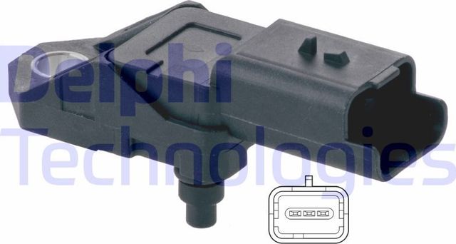 Датчик абсолютного давления (ДАД, MAP) Delphi. Артикул PS10197