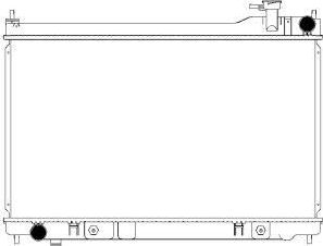 Радиатор охлаждения двигателя Sakura для Infiniti G III 2002-2007. Артикул 3251-1010