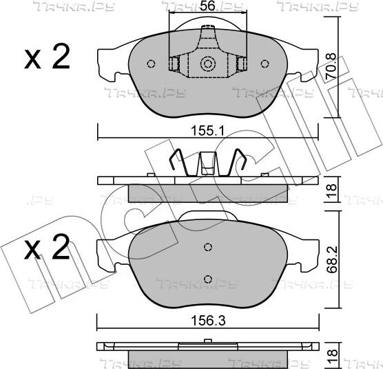 Тормозные колодки Metelli. Артикул 22-0336-1