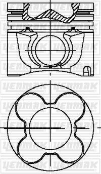 Поршень Yenmak для Opel Omega B 1997-2000. Артикул 31-04217-000