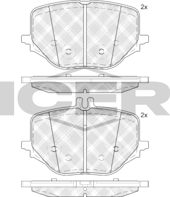 Тормозные колодки Icer. Артикул 182445