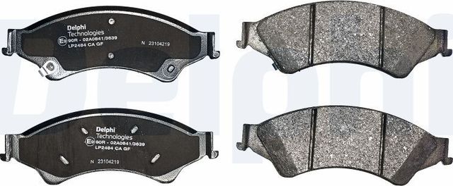 Тормозные колодки Delphi (Low-Metallic). Артикул LP2484