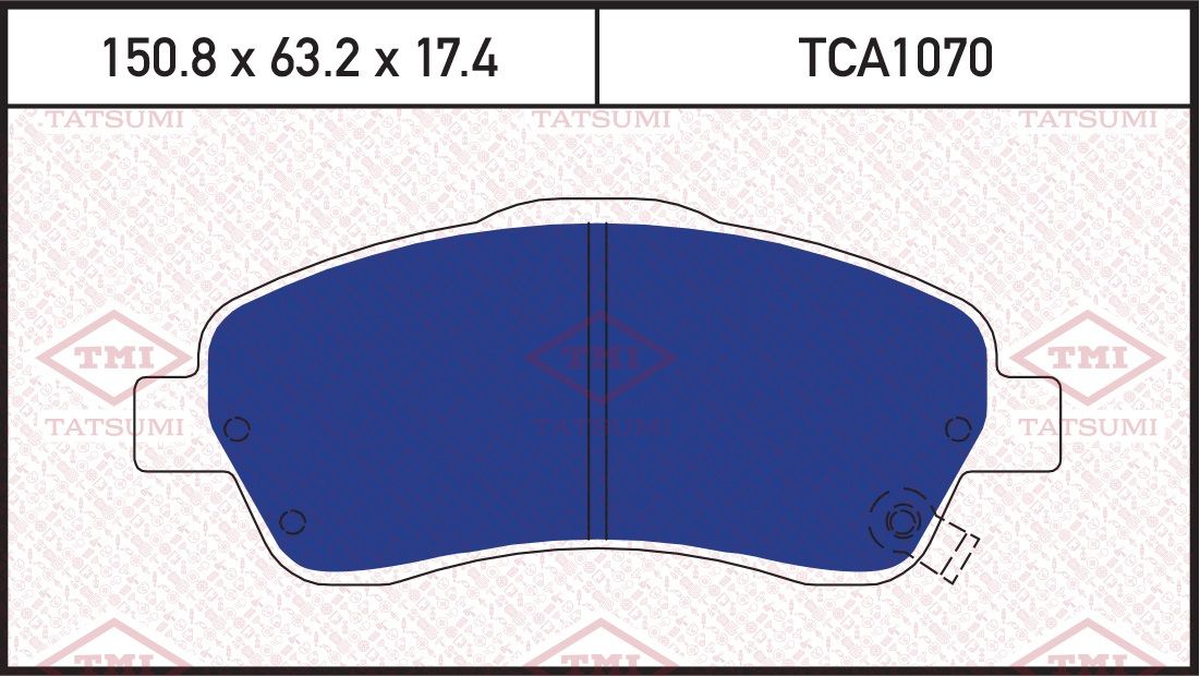 Колодки тормозные TOYOTA AVENSIS/COROLLA 04- перед. (Tatsumi). Артикул TCA1070