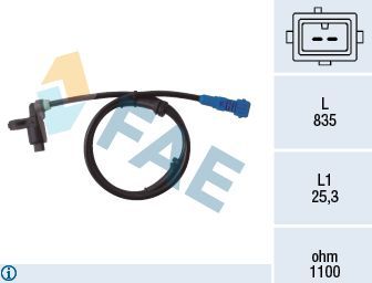 Датчик ABS FAE передний для Peugeot 206 1998-2012. Артикул 78021