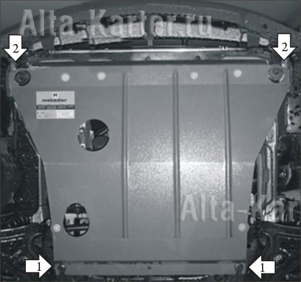 Защита Мотодор для картера, КПП Chevrolet Aveo I седан, хэтчбек 2008-2010. Артикул 03024