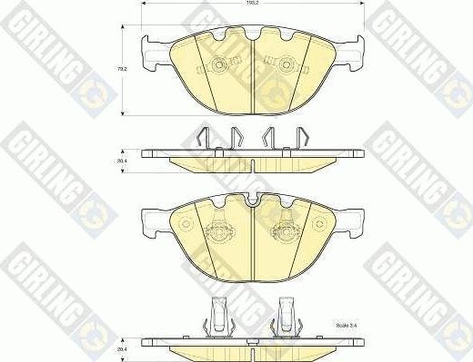 Тормозные колодки Girling. Артикул 6115582