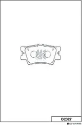 Колодки тормозные дисковые, комплект (MK Kashiyama) MK Kashiyama. Артикул D2327