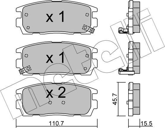 Тормозные колодки Metelli. Артикул 22-0779-0
