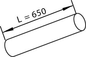 Глушитель (труба соединительная) Dinex задний для Volvo  FMX 1998-2005. Артикул 81660