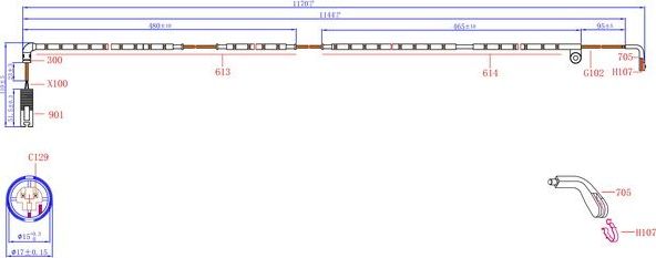 Датчик износа тормозных колодок  Sangsin Hi-Q. Артикул SWS1124