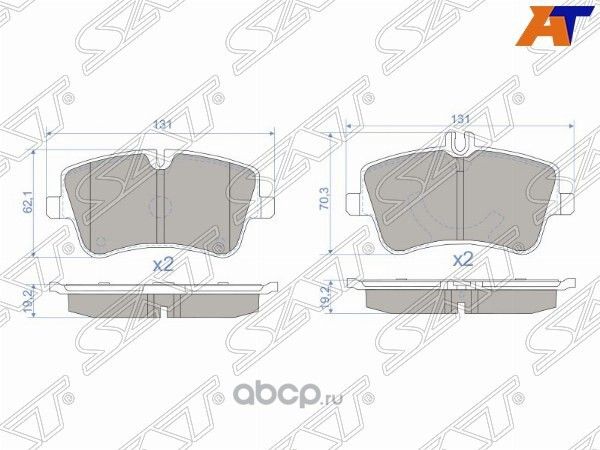 Колодки тормозные перед MERCEDES CL203W203S203CL203C208C209 (SAT). Артикул STA0034202520