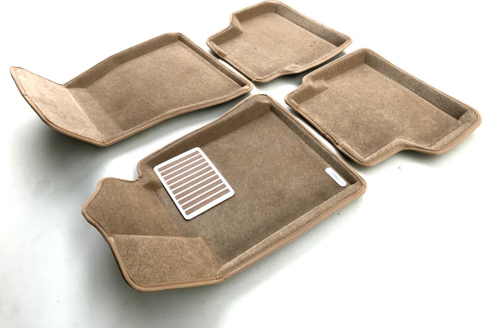 Коврики текстильные Euromat 3D Lux для салона BMW 5 G30 2017-2023 Бежевые. Артикул EM3D-001219T