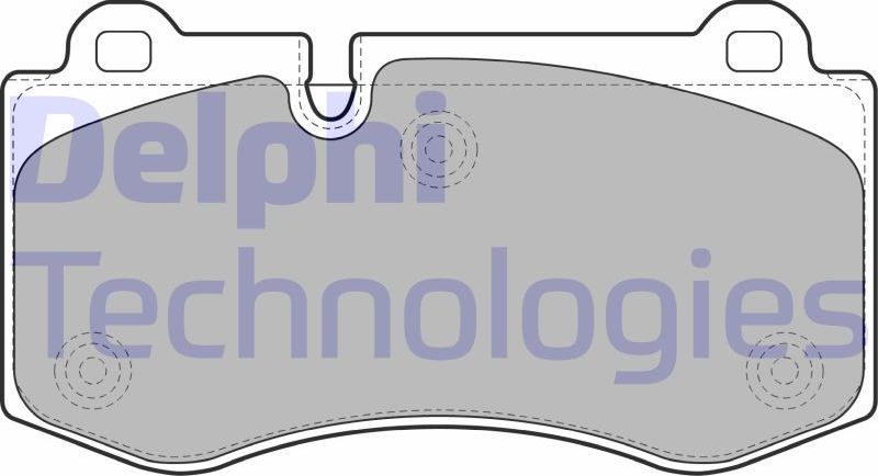 Тормозные колодки Delphi (Low-Metallic). Артикул LP1980