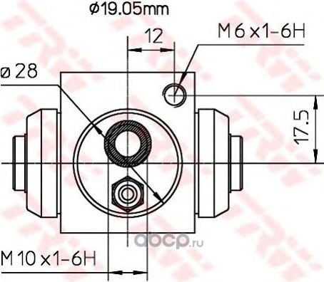 Тормозной цилиндр TRW задний правый/левый для Opel Astra F 1991-2002. Артикул BWD119A