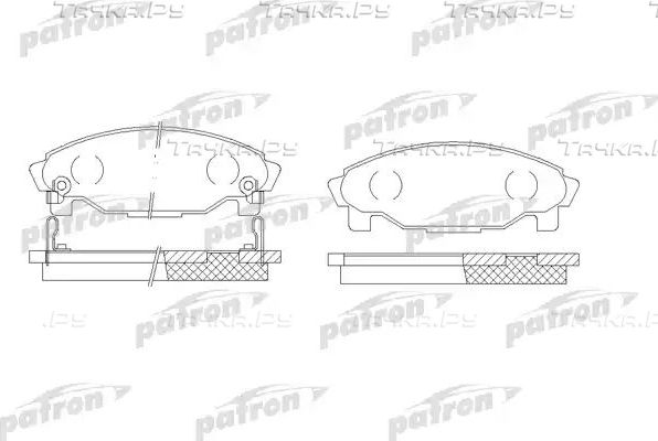 Тормозные колодки Patron передние для Daihatsu Charade IV 1993-2000. Артикул PBP1009