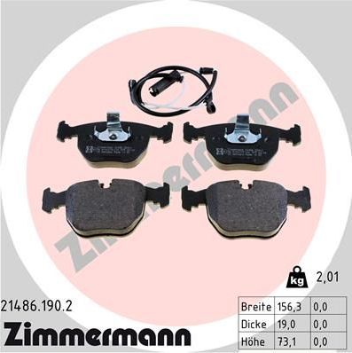 Тормозные колодки Zimmermann. Артикул 21486.190.2