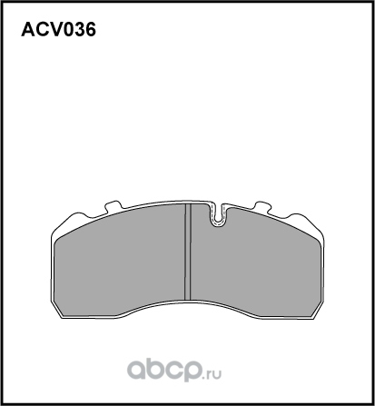 Колодки тормозные BPW дисковые (с выточкой под датчик износа, KNORR SB3745) ALLI (Allied Nippon). Артикул ACV036KHD