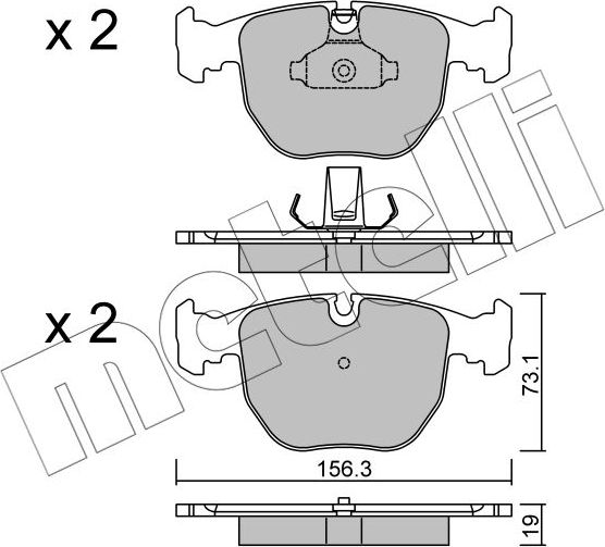 Тормозные колодки Metelli. Артикул 22-0559-0
