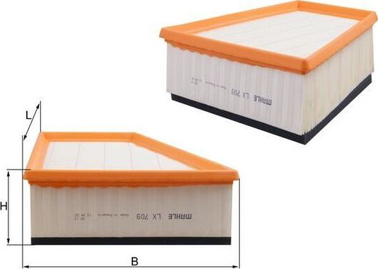 Воздушный фильтр Mahle. Артикул LX 709