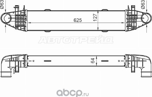 Радиатор интеркулера MERCEDES BENZ C-CLASS W204 06 (SAT). Артикул STA2045000500