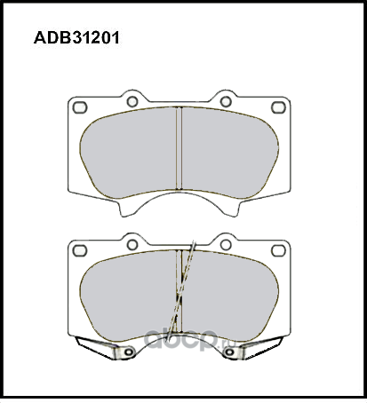 Колодки тормозные дисковые | перед | (Allied Nippon). Артикул ADB31201HD