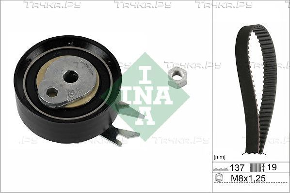 Ремень ГРМ с роликами (комплект) Ina для Skoda Felicia I 1997-2002. Артикул 530 0167 10