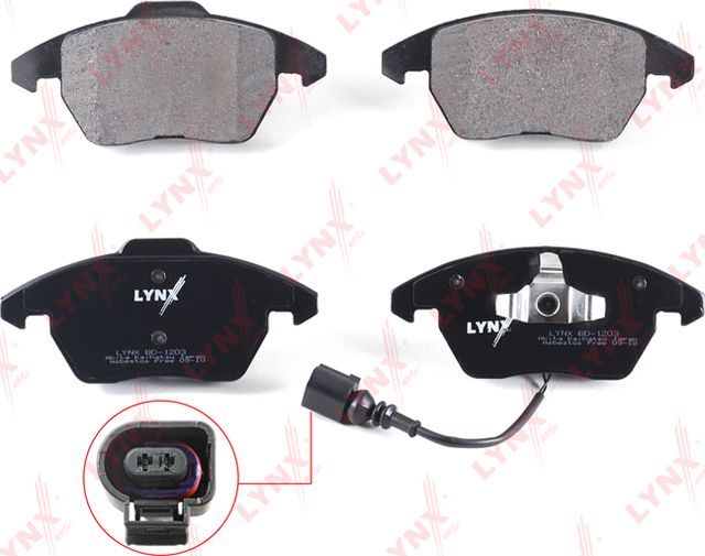 Тормозные колодки LYNXauto передние для Audi A1 I (8X) 2010-2018. Артикул BD-1203