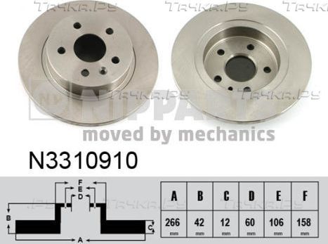 Тормозной диск Nipparts. Артикул N3310910