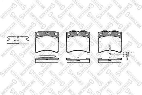 Тормозные колодки Stellox. Артикул 396 011-SX