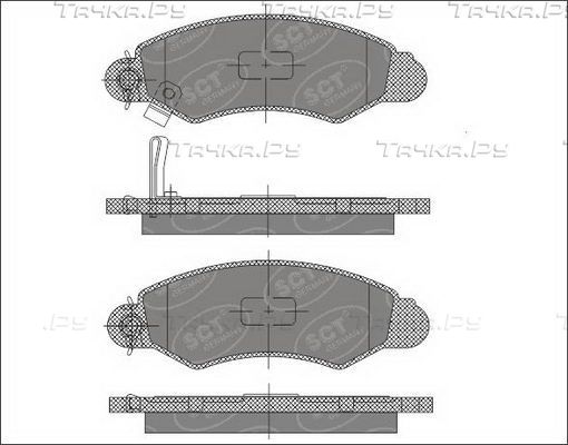 Тормозные колодки SCT-Germany. Артикул SP 615 PR