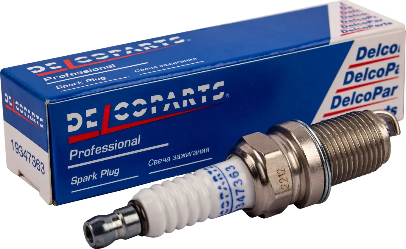 Свеча зажигания с медным электродом Chevrolet AVEO  CRUZE  LACETTI (Delcoparts). Артикул 19347363