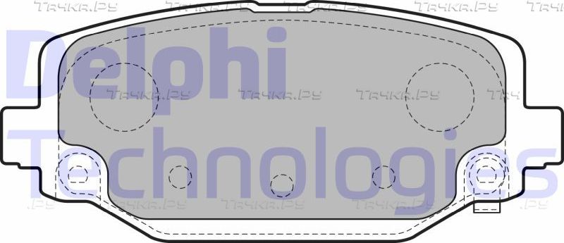 Тормозные колодки Delphi (Low-Metallic) передние для Nissan Almera G15 2012-2018. Артикул LP3551