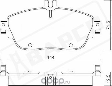 КОЛОДКИ ТОРМОЗНЫЕ ДИСКОВЫЕ ПЕРЕДНИЕ, BP0437 (Bapco). Артикул BP0437