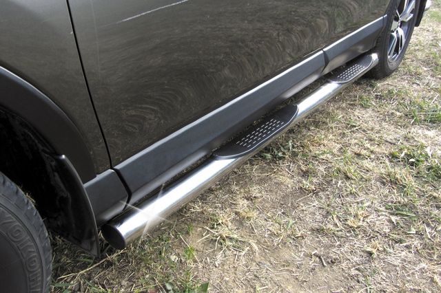 Пороги Slitkoff d76 с проступями для Toyota RAV4 IV рестайлинг 2015-2019. Артикул TR415-006