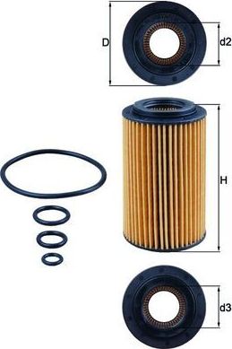 Масляный фильтр Mahle. Артикул OX 153/7D