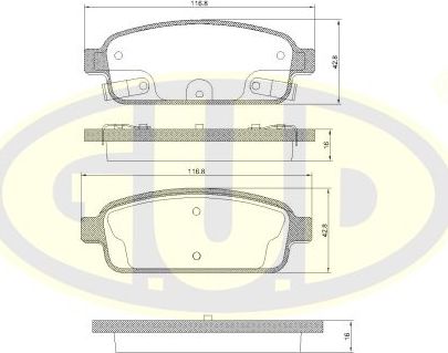 Тормозные колодки G.U.D.. Артикул GBP880156