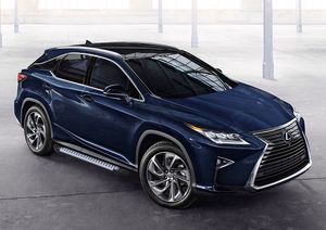 Пороги алюминиевые Rival Bmw-Style круг для Lexus RX IV 2015-2025. Артикул D180AL.3203.1