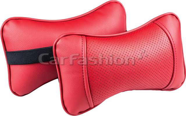 Подушка под шею CarFashion Balaton ортопедическая, цвет Красный/Красный/Красный. Артикул 41316