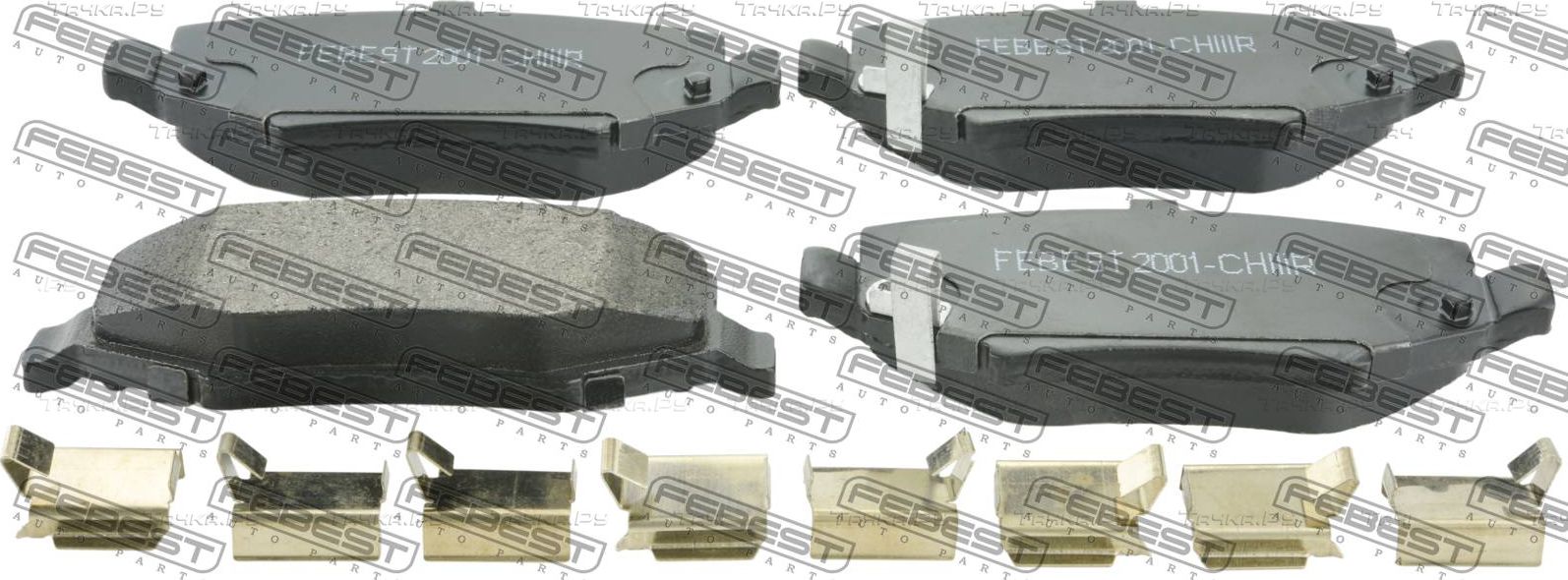 Тормозные колодки Febest задние для Jeep Liberty KK 2008-2012. Артикул 2001-CHIIIR