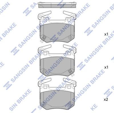 Тормозные колодки Sangsin Hi-Q. Артикул SP1875