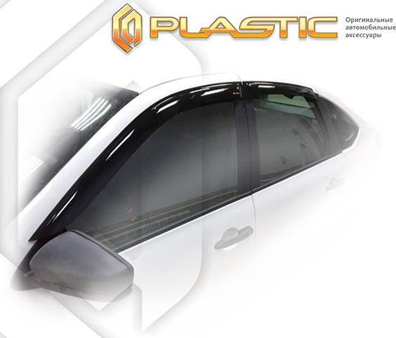 Дефлекторы СА Пластик для окон (Classic полупрозрачный) ВАЗ Lada Granta лифтбек 2018-2026. Артикул 2010030314730