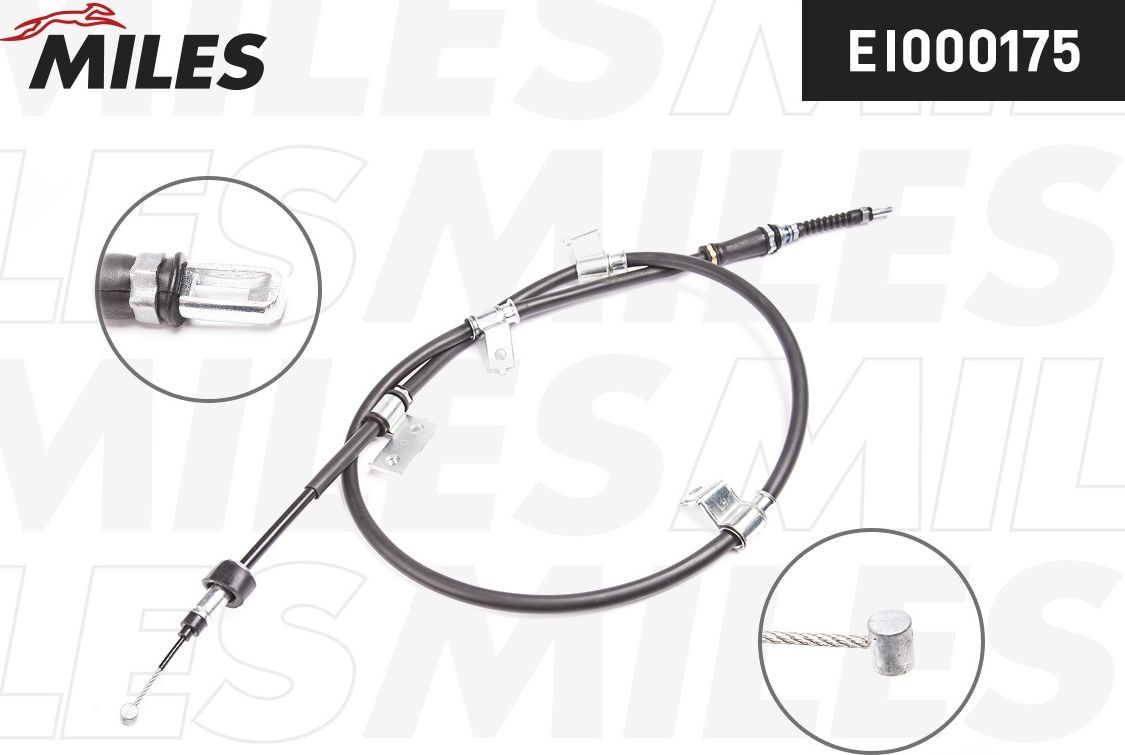 Трос ручника (тросик ручного тормоза) Miles. Артикул EI000175