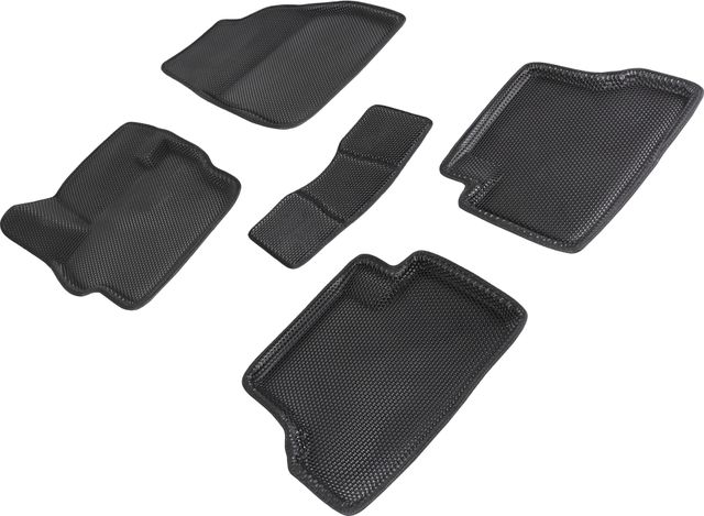 Коврики Seintex 3D EVA Соты для салона Mazda 3 II 2009-2013 ЧЕРНЫЕ. Артикул 95415