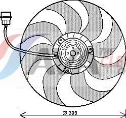 Вентилятор радиатора двигателя AVA (полимерный материал). Артикул VN7526